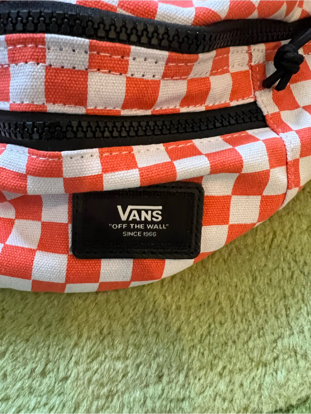 Vans Orange & White Checkerboard Waist Bag - Picture 2 of 4